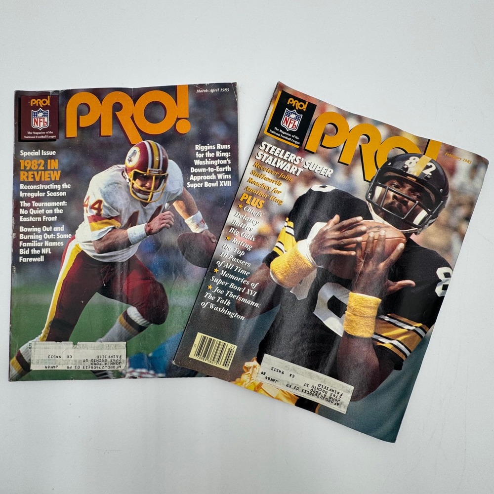 Vintage PRO! NFL Magazine Lot 1983 Stallworth Riggins Steelers 80s Sports